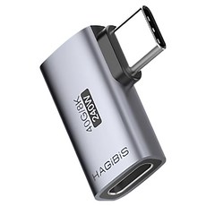 HAGiBiS 海備思 Type-C轉接頭 L型側彎, 1個, 21mm, 深空灰