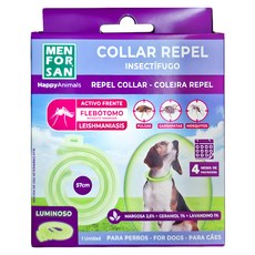 MEN FOR SAN 愛莎蓓 天然犬用螢光驅蟲項圈, 57cm, 有效預防跳蚤, 壁蝨, 蝨子, 蟎蟲, 適用於3個月以上幼犬, 1286, 1盒