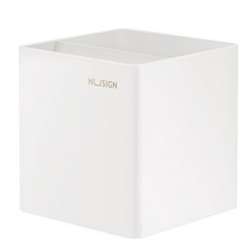 NUSIGN 紐賽 雙層筆筒 ENS011 84 x 84 x 86mm, 淺白色, 1個