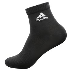 adidas 愛迪達 p1高機能短筒運動襪 XL 黑底色/白logo,吸濕排汗,舒適包覆, 黑底色 + 白Logo