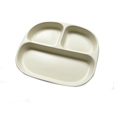 Homely Zakka 北歐風長橢圓型陶瓷分隔 微波爐可用, 22 x 19.5 x 3cm, 奶黃色, 1個