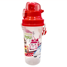 ROBOCAR POLI 波力 直立式水壺, 紅色, 650ml, 1個