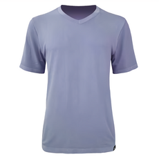 巧奇 COOL涼T V領中性素T 夏霧藍 100%尼龍吸濕排汗纖維 台灣製, L