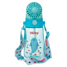 Nuby 風扇涼涼晶透杯, 560ml, 1個, 藍色