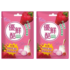 Pinky 優鮮酪 益生菌軟糖，每顆含1000萬個乳酸菌，調整腸道菌群，維持益菌環境，香甜草莓口味, 52.5g, 2包