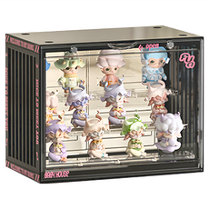 Mega POP潮玩壓克力公仔展示盒 黑粉色, 30 x 23.5 x 17cm, 1個