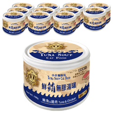 CAPTAIN CALICO 小花貓隊長 全齡貓 無膠湯罐, 鮪魚 + 雞肉, 180g, 12罐