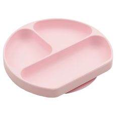BUMKiNs 白金矽膠餐盤, 100%白金矽膠, 6個月以上適用, 21 x 22.5 x 3.5cm, 粉色, 1個