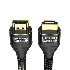 CHOseal 秋葉原 HDMI2.0高畫質4K磨砂頭影音編織傳輸線, 5m, 尊享黑, 1條