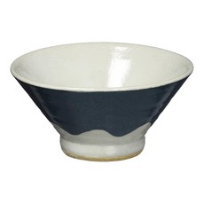 日本製 富士山美濃燒茶碗套裝, 陶瓷, 直徑13cm, 大小碗, 青富士, 1組