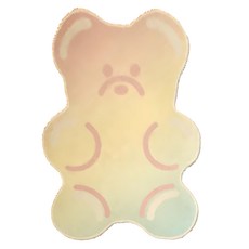 沐慕家居 小熊軟糖地墊, 彩虹色小熊, 1個