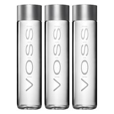 VOSS 芙絲 挪威天然氣泡礦泉水 玻璃瓶裝 800ml, 375ml, 3瓶