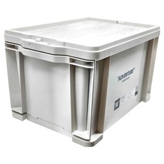 SHIMOYAMA 日製 工業風鎖扣式抽屜收納箱 附分隔片, 水泥灰, 1個