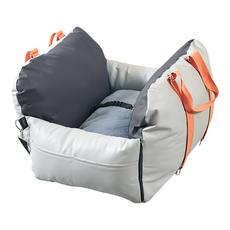 毛皇上 車載寵物窩, 灰拼色, 68 x 53 x 40cm, 寵物安全座椅, 1個