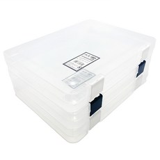 IZUMI 3566m A4單色加厚 透明耐用 文件收納整理盒 簡約設計 辦公學習必備, 3入