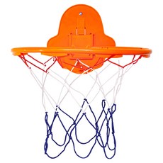 OhBabyLaugh 免打孔掛壁球框, 35 x 32 x 30cm, 橘色, 兒童室內投籃玩具, 1個