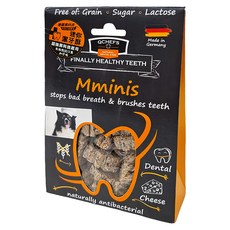 QCHEFS 黑科技 迷你潔牙酥 犬用, 鮮乳酪起司, 德國製造, 有效對抗口臭和牙垢, 65g, 1盒