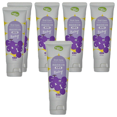 nac nac 護齒含氟牙膏 凝膠型 低泡 葡萄, 50ml, 6條