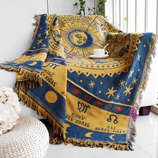 好物良品 旅行居家兩用棉麻針織毯沙發毯/汽車蓋毯