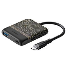 HAGiBiS Switch 便攜底座視訊擷取卡+HDMI轉換器+PD供電 黑金色, SWC06S SWC06S-BG, 1個