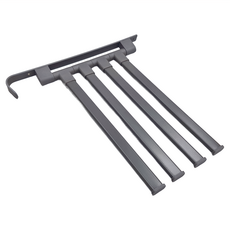 太空鋁 180°自由旋轉 四桿毛巾架, 槍灰色, 1個