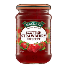 MACKAYS 梅凱 蘇格蘭草莓果醬，傳統銅鍋熬煮，不含人工色素和防腐劑, 340g, 1罐