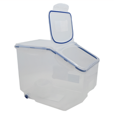 LocknLock 樂扣樂扣 PP材質保鮮盒組 米箱12L +量杯 10kg, 透明, 1組