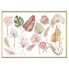 BOLUO GALLERY 菠蘿選畫所 水彩雨林植栽 BFLE3428D, 原木色