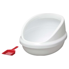 IRIS OHYAMA 愛麗思歐雅瑪 簡易加高貓便盆, 白色, 1個