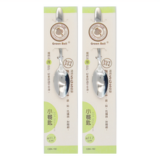 Green Bell 綠貝 304不鏽鋼 小餐匙2入組, 提柄加厚設計, GBK-180, 1組
