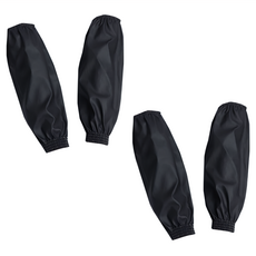 Simple Line 簡約線條多用途防水 PU 皮革雙手臂腳趾套裝, 黑色, 2雙