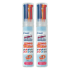 PILOT 百樂 超細變芯筆芯 0.4mm BLSCLT4S10 10支, 10種顏色, 2組