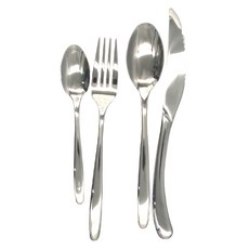 PUSH! 牛排刀叉勺西餐餐具 316不鏽鋼+420刀具鋼, 刀(23.5cm) + 叉(20.5 x 2cm) + 大餐勺(20.5cm) + 小餐勺(16.2cm) 四件組, E162-1, 1組