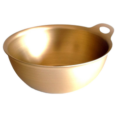 Hokua 北陸 小兵金色鋁製單耳調理碗, 金色 1.4L 162g, 18 x 7.6cm, 1個