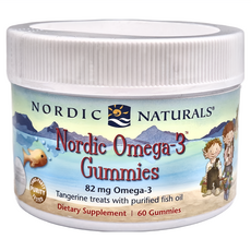 Nordic Naturals 甜橘QQ軟糖 Omega-3, 60顆, 180g, 1罐