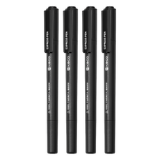 KaCO 保密消除美工刀兩用多功能快遞筆, 黑色, 4支