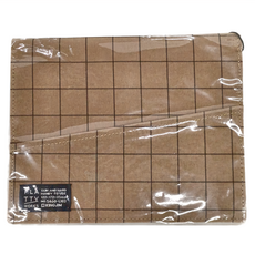 KING JIM FLATTY WORKS多用途帆布收納袋 5460-L103 122 x 172 x 35mm, 格紋 限定款 棕色 + 黑色, 1個