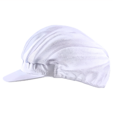 透氣廚師帽 頭圍50-62cm 淨棉網布材質 30g, 全網白色, 5個
