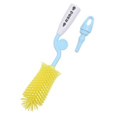 PUKU 藍色企鵝 轉轉Q矽膠奶瓶刷套裝, 360°全方位清潔, 1組