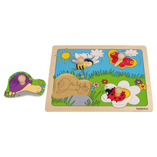 beleduc 方形大抓手拼圖 草地, 4片, 1組