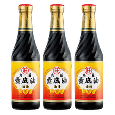 丸莊醬油 壼底油清, 嚴選台灣黑豆, 特選黃豆, 減鹽配方, 430ml, 3瓶
