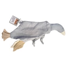 insular 茵秀麗 質感小動物造型安撫巾 純棉紗布, 28 x 28cm, 鵝 煙灰色, 1條