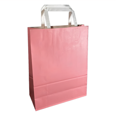 馬卡龍牛皮紙袋 210 x 90 x 275mm, 櫻花粉, 25個