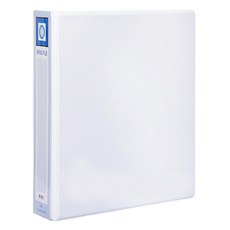 Lan CHYn 連勤牌文具 PVC D型雙封面目錄夾 三孔, 白色, 1個