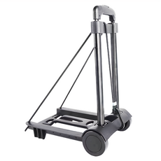 ANTIAN 折疊伸縮拉桿手推車 30kg承重, 黑色, 1個