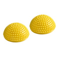 LEADER X 小型波速球黃色 - 平衡訓練、足底按摩、核心強化, 黃色, 17x9cm