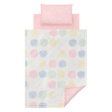 Combi 康貝 Ag+PRO銀離子抗菌睡墊3件組 蠟筆點點 星星粉, 蠟筆點點 + 星星粉, 午睡枕 40 x 27 x 6cm + 四季被120 x 150cm + 睡墊 70 x 120cm