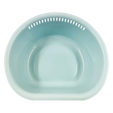 Richell 利其爾 廚房雜貨 水盆 L號 34.5x31x13.9公分 容量5.4升 日本產, 淡藍色, 1個