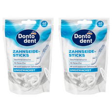 dm Dontodent 超滑牙線棒 Set, 40支, 2包