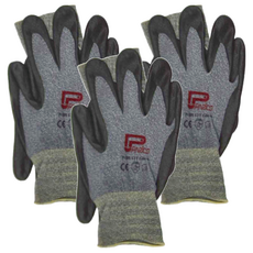 Panrico 百利世 NiTex P-200 加厚型止滑耐磨手套FIT, XL(230 x 87mm), 灰色, 3雙